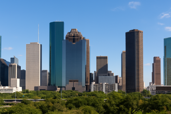Houston skyline for HUFF DATA SYSTEMS service area
